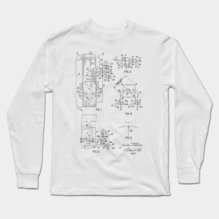 Detecting the Presence of Flame in a Combustion Chamber Vintage Patent Hand Drawing Long Sleeve T-Shirt
